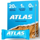 Atlas Protein Bar - 20g Clean Protein, 1g Natural Sugar, No Seed Oliils, Gluten Free, Ingen kunstige sødestoffer - Vanilla Mandel 24 Greve