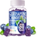 Glucosamine Chondroitin Gummies with MSM & Elderberry Extra Strength - Joint Support, Antioxidant Immune Support Supplement for Adults, Men & Women.60 Blueberry Gummies