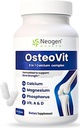 OsteoVit 5- in-1 Calcium 120 faner Multivitamin: Calcium, Magnesium, Phosphorus, Vitamin D3 & A - Knoglestyrke & Fleksibilitet *, Non- GMO Gluten Free