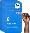 The Good Patch Nite Nite Sleep Patch Support with Hemp and Melatonin, Sustained Release, Natural Patch, Plant Powered Wearable Wellness (24 Total Patches)