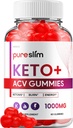 Pure Slim Keto ACV Gummies - Advanced Formel PureSlim Keto Plus ACV Gummies Apple Cider Vinagar Pure Slim ACV Gummies Kosttilskud Anmeldelser Mænd Kvinder (60 Gummies)