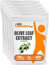 BulkSupplements.com Olive Leaf Extract Powder - Herbal Supplement, Antioxidant Kilde, Olive Leaf Powder - Gluten Free, 750mg per Serving, 1kg (2,2 lbs) (Pack of 5)