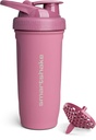 Smartshake Reforce Stainless Steel Protein Shaker Bottle - Non Insulated Unisex Gym Bottle | Metal Shaker Bottles - 900 ml | 30 oz - Leakproof Screw-On Lid - DEHP & BPA Free (Deep Rose)
