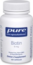 Pure indkapslinger Biotin 8 mg - B Vitamin supplement til støtte Stress Relief, hår, hud og negle Styrkelse, Metabolisme, Kulhydrat Support & Nervesystemet * - med Premium Biotin - 120 kapsler