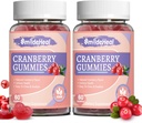 Cranberry Gummies 1000mg, Cranberry Supplements for Women, with D- Mannose 250mg, Womens Probiotic Gummies, Urinary Tract Health, Cranberry Flavor, NO GMO 'er, 60 Greve (Pack of 2)