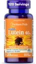 Puritan 's Pride Premium Lutigold ™ Lutein Carotenoid 40mg med Zeaxanthin til mænd og kvinder, Kosttilskud til Eye Health Support, 8 måneder Tilgang, 120 Easy- to- Swallow Softels