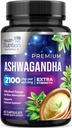 Ashwagandha Kosttilskud - 2100mg Ashwagandha Capsule for Women & Men, Natural Antioxidant Support, Ashwa Root Extract, Extra Strength Call Support with Black Pepper, Vegan & Gluten Free - 60 Kapsler