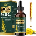 Organic Mullein Drops til Lungs, Mullein Leaf Tincture Support Lung Cleanse, Natural Supplement Liquid Extract til Lung Detox og Respiratory Health, Vegan, 2 fl oz