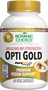 Botanic Choice Maks. styrke Opti Gold Vision Eye Health Support for Total Eyeview Sundhed for mænd og kvinder - Taurine, vitamin A, Lutein, Bilberry, Alpha Lipoic Acid (60 kapsler)