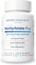 Bioetik Forskning METHYLFOLAT Plus ™ Methylfolfolat, Bioactive Folate + B12, Understøtter kardiovaskulær sundhed, føtal udvikling, nervesundhed, metylering support, homocystein niveauer. 120 tabletter