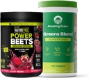 Amazing Grass Green Blend Superfood: Super Green Powder Smoothie Mix for Boost Energy, 60 Servere & Nature Fuel Power Beets Powder, Beet Root Powder, Support Natural Energy, 60 Servere