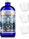 SILVER HOLISTICS Colloidal Silver Liquid 10PPM - Colloidal Silver Bottle with Measuring Cups - Silver Holistics Liquid for Children, Adults, & Pets - Silver Supplement for Immune Support (16 Oz.)