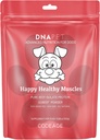 DNA-PET Happy Sunde Muskler tillæg for hunde - Grass- Fed Beef Protein Powder - Rich in Collagen og Aminosyrer - Pure Beef Isolate Protein - Alle livsstadier - Unflavored & Non- GMO - 10.58 Oz