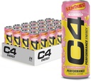 Cellucor C4 Performance Energy Drink 124; STARBURST Strawberryn 124; Zero Sugar Carbonated Preworkout Energy 124; 200mg Koffein med Beta Alanine • 124; 12 Fl Oz (24 Pack)