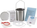 PureLife Coffee Enema Kit- Made in USA - Alt hvad du behøver Kit - 2 Qt USA Stainless Steel Enema Bucket - Lab Tested Organic Enema Coffee - Mold, Svamp, Mycotoksin Free - 1 Pound - Kaffetræner