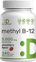 DEAL SUPPLEMENT Methyl B- 12 Vitaminer 5000 mcg, 240 tyggetabletter Fri