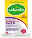 Culturelle Ultimate Strength Probiotic for Mænd og Kvinder, De fleste klinisk Studerede Probiotiske stamme, 20 Millioner CFU 'er, Understøtter Occasional Diarré, Gas & Bloating, Non- GMO, 30 Greve
