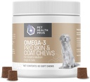 Omega Bites for Hunde - Chewable Fish Oil Supplement med Omega 3 Fedtsyrer og E-vitamin for fælles sundhed og hud & Coat Sundhed - 60 Greve