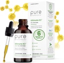 Pure Therapro Rx Ultimate K2 Supplements 124; Liquid Liposomal Vitamin K2 Dråber 124; 180 Servering