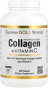 California Gold Nutrition Hydrolyzed Collagen Peptider + C-vitamin Support for Hår, Hud, Nails, Joints, & Bones - Feating Type I & III Collagen Peptider - Gluten Free, Non- GMO - 250 tabletter