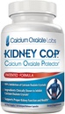 KIDNEY C.O.P. Calcium Oxalate Protector 120 Capsules, Patented Kidney Support for Calcium Oxalate Crystals, Stop Recurrence