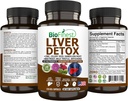 BioFinest Lever Detox Supplement - 22 Nutrients Milk Thistle Artichoke Sellery Seed Chanca Piedra Beet Root Dandelion Gurkemeje Ingefær - Alkohol Cleanse Energy fordøjelse Metabolisme (120 Veg. Kapsler)