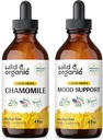 Wild & Organic Chamomile Tincture 4 fl oz & Mood Support Tincture 4 fl oz