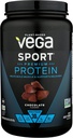 Vega Sport Premium Protein Powder, Chocolate, Vegan, 30g Plant Based Protein, 5g BCAAs, Low Carb, No Sugar, Keto, Dairy Free, Gluten Free & Non-GMO, Pea Protein for Women and Men, 29.5 Oz
