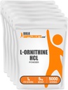 BulkSupplements.com L- Ornithin HCl Powder - Ornithin Supplement, Aminosyrer Supplement - Gluten Free, 1g per servering, 1kg (2,2 Pound) (pakke med 5)
