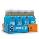 BIOLYTE Electrolyte Drink - Doctor- Formuleret Hydration Drink, HSA & FSA Electrolytes Water, Kemoterapi skal hugge for kvinder & mænd, Rehydrering IV Væske i en flaske - Tropisk, 16 Fl Oz (12 Pack)