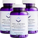Relumins L-Glutathione Complex 1650mg - Antioxidant Support with Alpha Lipoic Acid, NAC, L-Methionine, Vitamin E, Skin Health Supplement, Made in USA - 90 Vegetarian Capsules x 3 Bottles