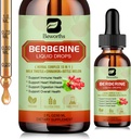 Berberine HCL tillæg med Ceylon Cinnamon - Liposomal Berberine Phytosome Flydende dråber med gurkemeje, Ceylon Cinnamon, Bitter Melon, Milk Thistle, AMPK Activator for fordøjelsesstøtte