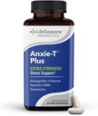 Anxie- T Plus - Ekstra styrke Stress Relief supplement - Understøtter Mood & Mental Focus - Føl rolig og afslappet - Eases Spænding & nervøsitet - Ashwagandha, Kava Kava, GABA & L- Theanin - 60 kapsler