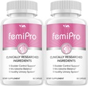 (2 Pack) Femi Pro Probiotika - FemiPro Advanced Formel Bstige Control Support, Microbiome Balance, Sund Urinsystem, 120 Kapsler