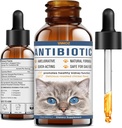 Antibiotika til katte - Natural Cat Antibiotika til Allergy Itch Relief, Immunboosting - Antibiotika til immunboosting, urinvejsinfektioner - Supplerende vitaminer til kat og hund, 2 fl oz