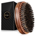 BFWood vildsvin Brittle Beard Brush - Black Wood Walnut Military Style, Herretræ Mustache Brush