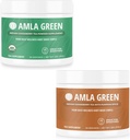 Amla Powder & Green Tea Superfood tillæg med indiske Gooseberries & Græskar Spice, Organic, Vegan, 30 Servering SKU: GB- HB- 30