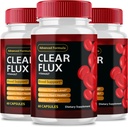 Clear Flux tillæg, Super Boost Clear Flux tillæg, Clear Flux piller, Official Formel, Premium støtte til at opretholde stabile niveauer og sund cirkulation, Clear Flux Health Anmeldelser (3 Pack)