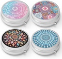 Pill Box 3 Segment Lille Pill Case, Portable for Pocket eller Purse Pill Organizer Pill Container Holder til at holde vitaminer, medicin, fiskeolie og kosttilskud (4PCS)