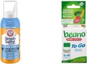 Arm & Hammer Simply Saline Nasal Spray 4.5oz & beano til Go Gas Relief Tablets 12 Greve