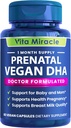Prenatal DHA Kosttilskud - Vegan 800mg DHA DPA Plant Based Omega 3 - Bedste for Optimal Mor og Baby Sundhed - Understøtter Baby Brain og Eye Development Prenatal for kvinder Ingen fiskeolie
