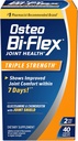 Osteo Bi- Flex Triple Strength (5), Glucosamin Chondroitin med C-vitamin Joint Health Supplement, overtrukne tabletter, 40 Tæl