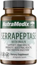 Nutramedix Serrapeptase Supplement - Proteolytic Enzymes for Digestion + Inulin - Made to Support Digestive Health Support - Gluten, Soy and Dairy-Free (60 Capsules)