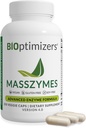 BiOptimizer MassZymes - Komplet fordøjelsesenzymer supplement til Gut Health - Bloating Relief for mænd og kvinder - Lipase Amylase Bromelain fordøjelsesenzymer (250 kapsler)