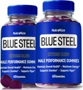 (2 Pack) Blå stål gummier for mænd, Daglig ernæring til Boost tillid og samlet sundhed, Alle naturlige supplement til støtte Peak Performance, Official Mand Gummy, BlueSteel anmeldelser (120 Gummies)