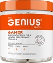 Genius Gamer, Gaming Focus Supplement, 80 Pills - Elite Nootropic Performance Booster - Boost Brain & Mental Clarity, Reaction Time & Concentration - Blue Light Support with Lutemax