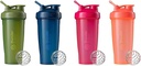 BlenderFlaske 2-Pack 28-Ounce Classic Shaker Flasker til Protein Shakes og Pre Workout, Moss / Moss og Navy / Navy og All Pink og Coral