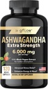 Ashwagandha Kosttilskud til kvinder og mænd 6000mg against 124; Sleep, Mood and Energy Support