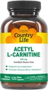 Country Life Acetyl L- Carnitin, 500 mg, med B- 6 - 120 Vegankapsler