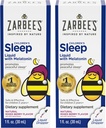 Zarbee's Kids Sleep Supplement Liquid with 1mg Melatonin; Drug-Free & Effective; Easy to Take Natural Berry Flavor for Children Ages 3 and Up; 1 Fl Oz Bottles, Pack of 2